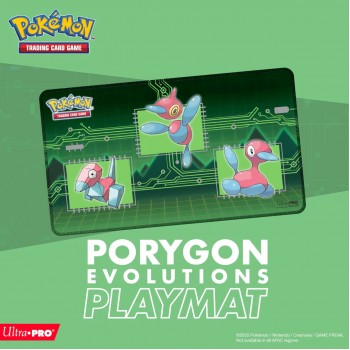 Pokémon Porygon Evolutions apsiūtas TCG žaidimo kilimėlis Ultra Pro